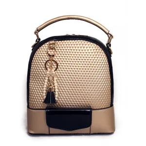2016 Multifunctional Women Leather Backpack Tassel Women Double Shoulder Bags Backpacks For Teenage Girls Mochila Bolsa Feminina