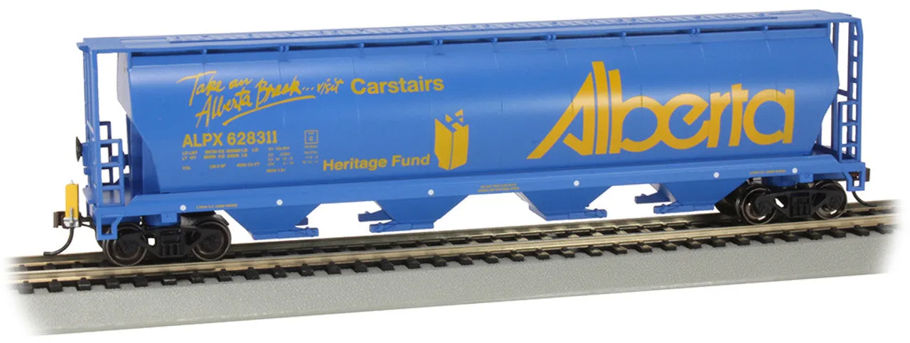 73806 Bachmann HO Cylindrical Grain Hopper with FRED - Alberta #628311 - Carstairs