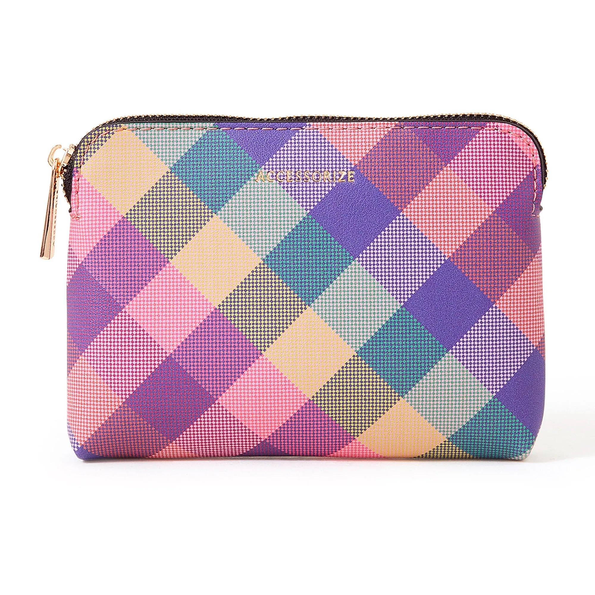 Accessorize London Women's Multi
-Check Print Coin Purse