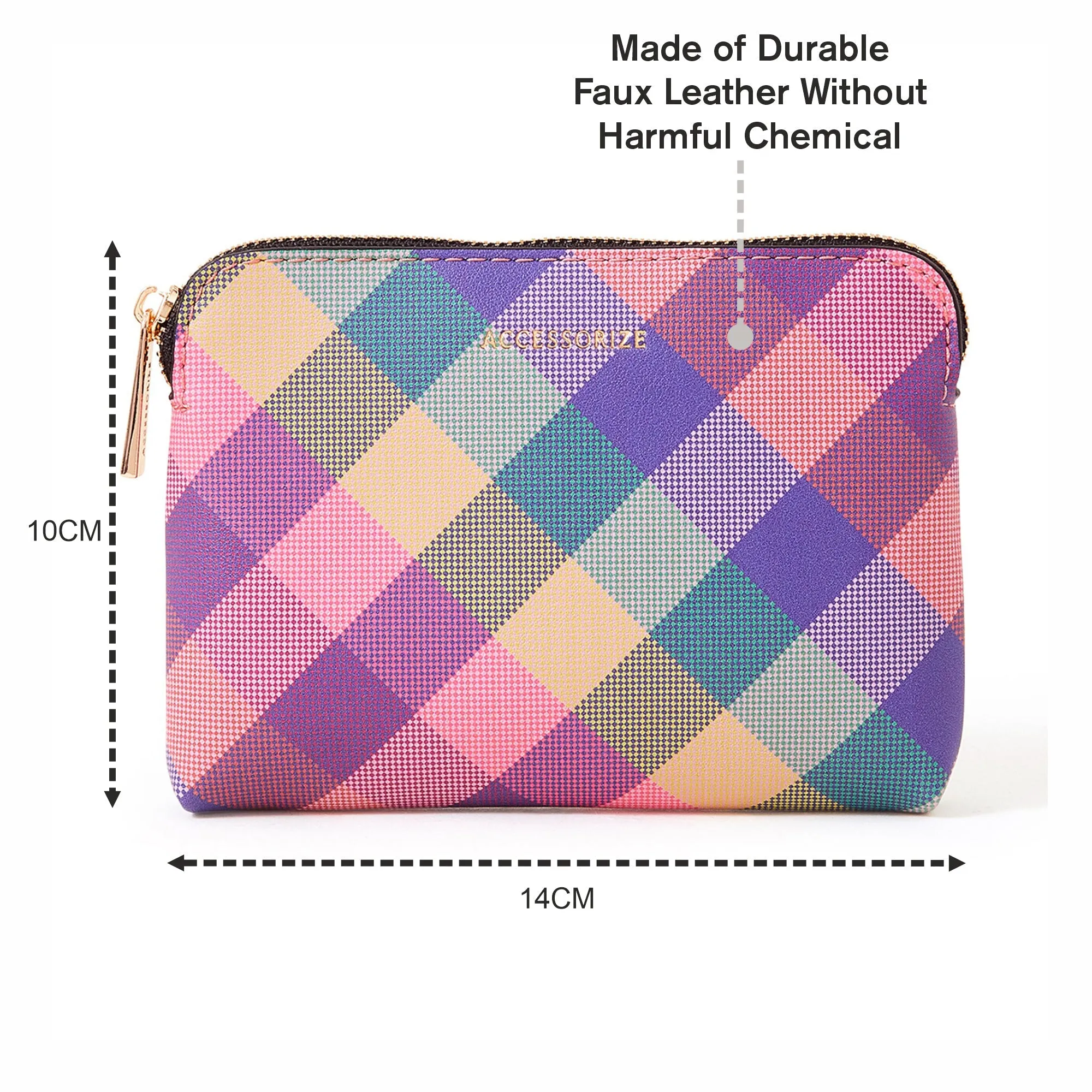 Accessorize London Women's Multi
-Check Print Coin Purse