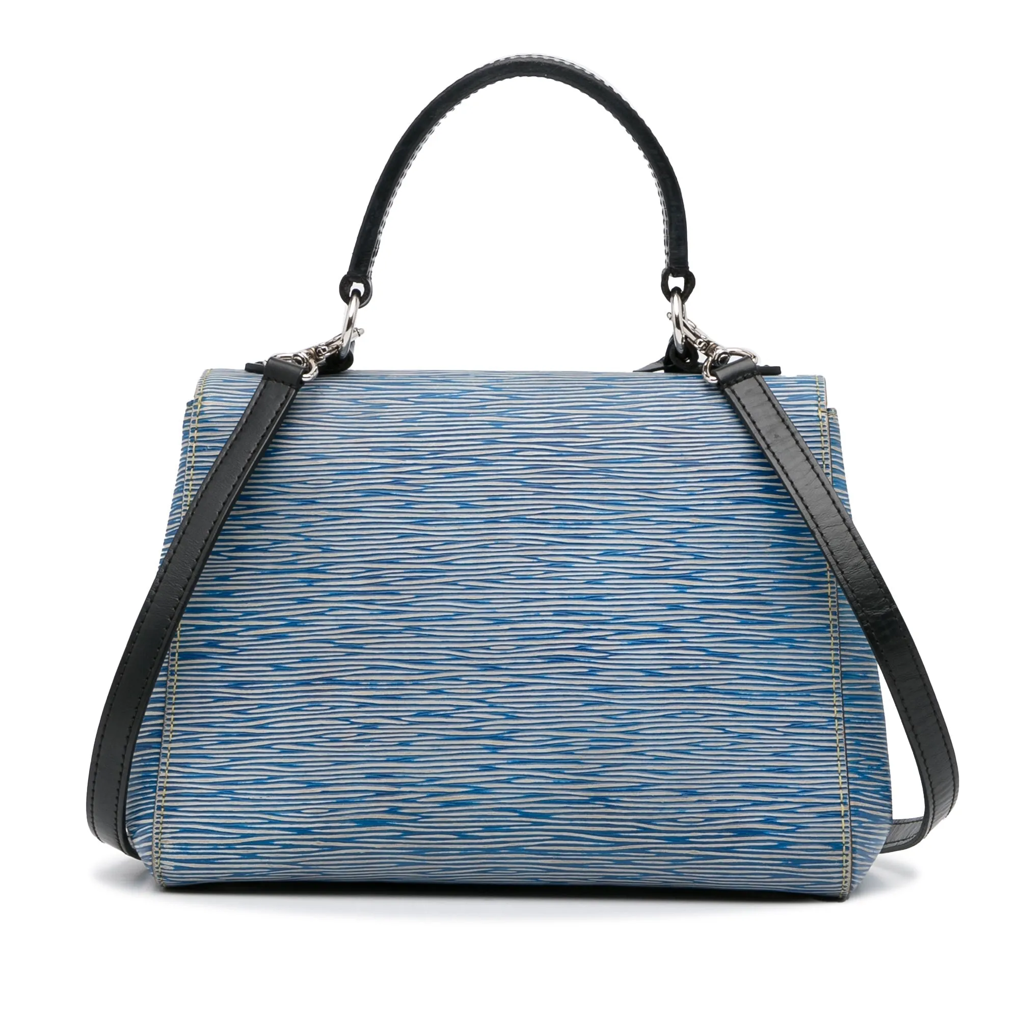 Blue Louis Vuitton Epi Denim Cluny BB Satchel