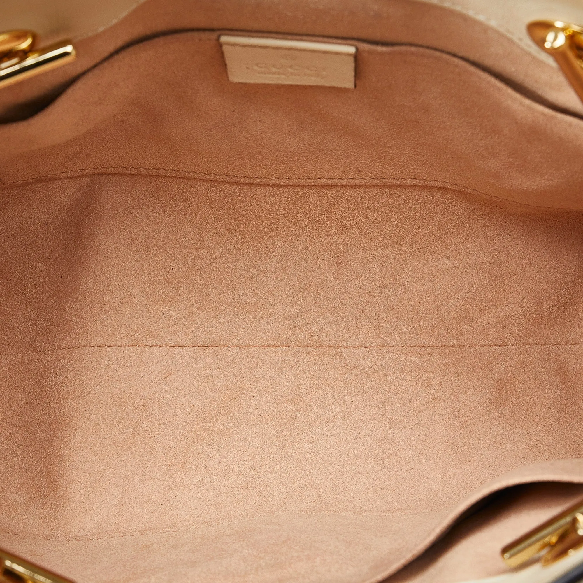 Brown Gucci Small GG Supreme Padlock Tote