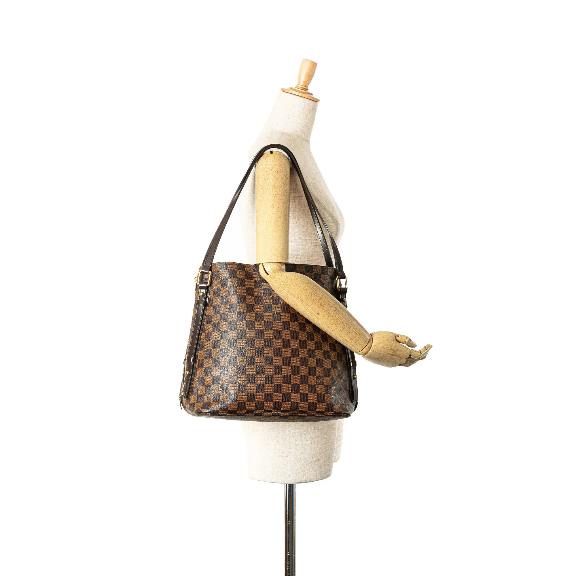 Brown Louis Vuitton Damier Ebene Cabas Rivington Tote Bag