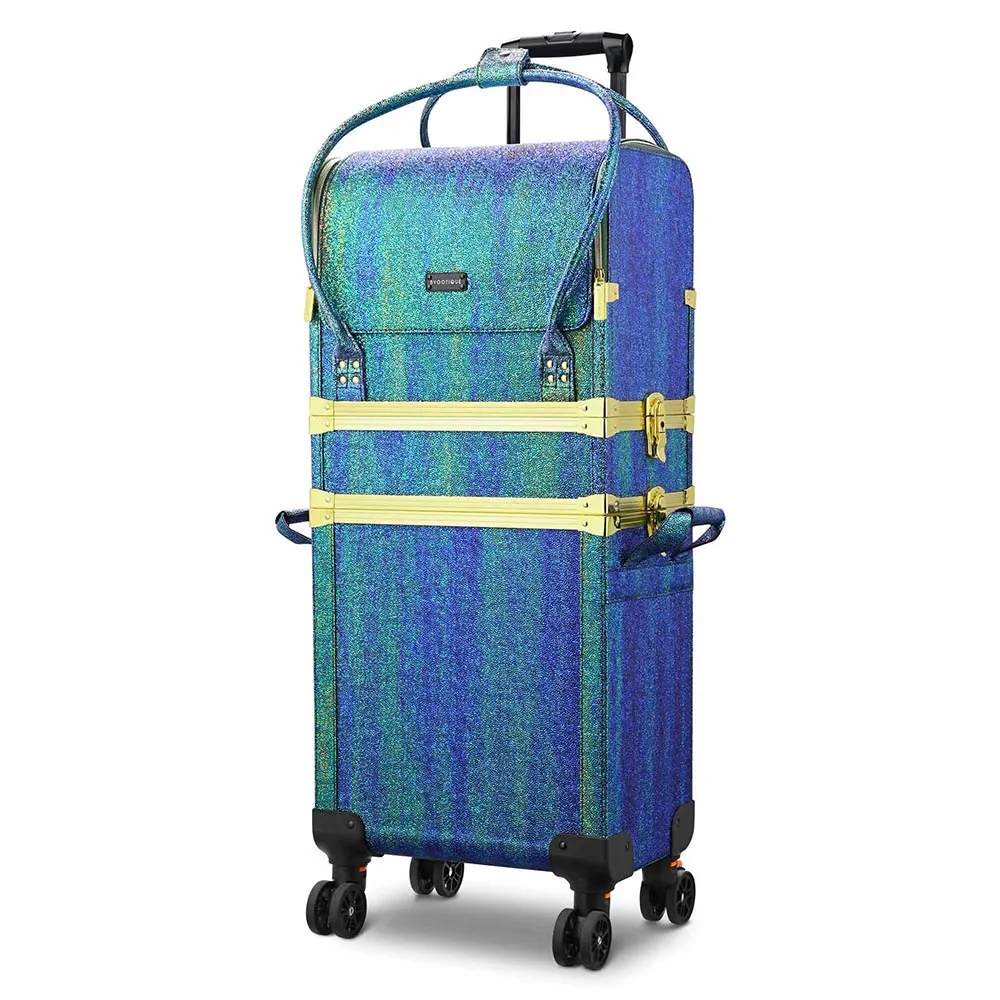 Byootique MassLux Malachite Green 3in1 Rolling Makeup Case