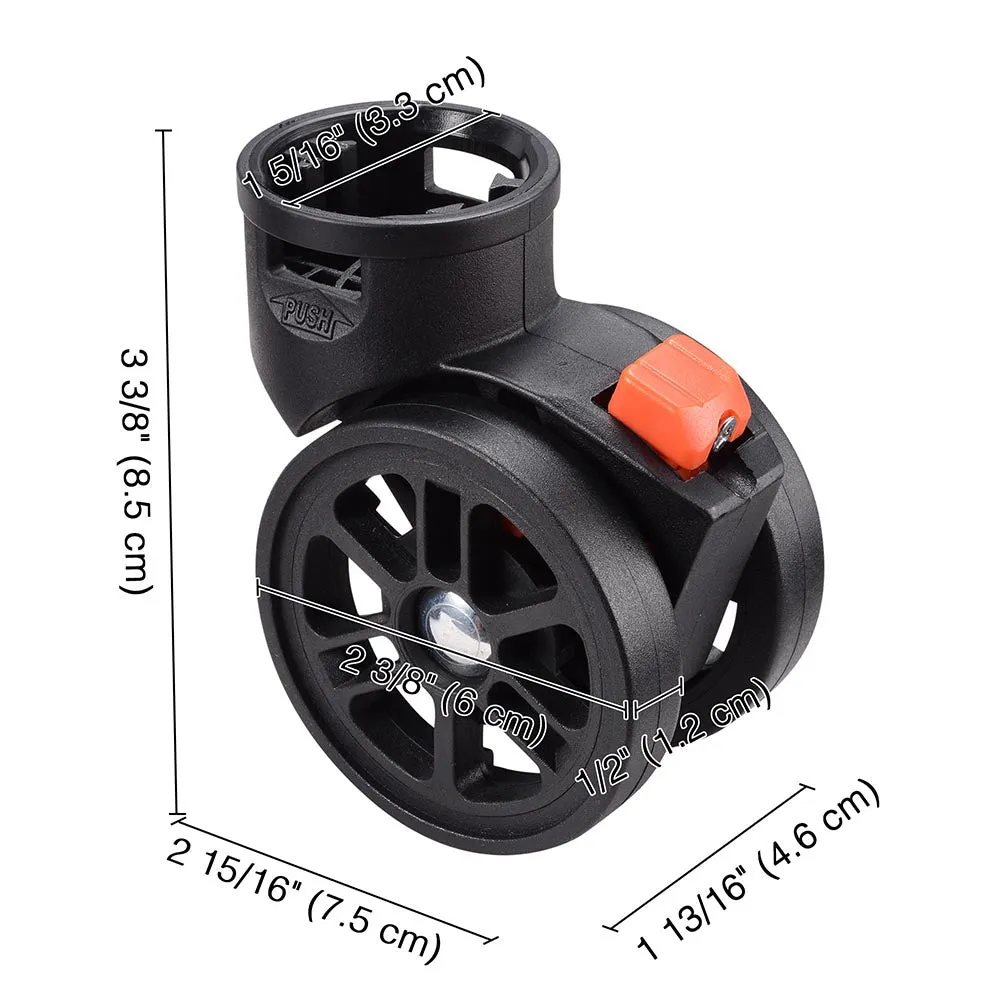 Byootique Replaced Lockable 360 Swivel Caster Makeup Case 2pcs Set