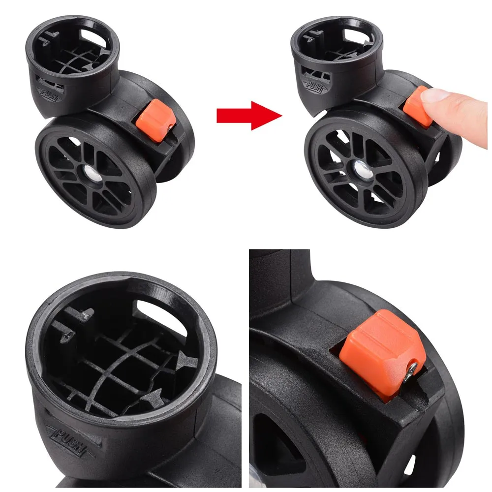 Byootique Replaced Lockable 360 Swivel Caster Makeup Case 2pcs Set