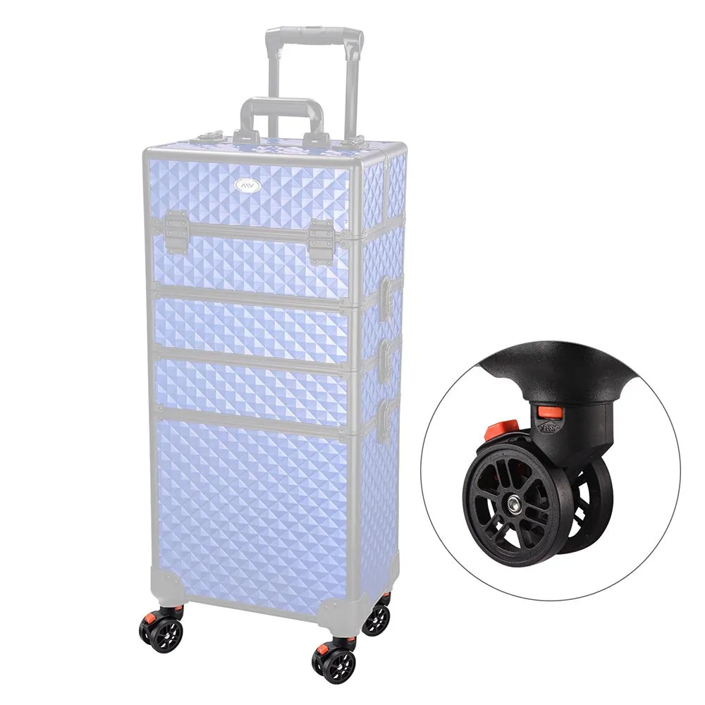Byootique Replaced Lockable 360 Swivel Caster Makeup Case 2pcs Set