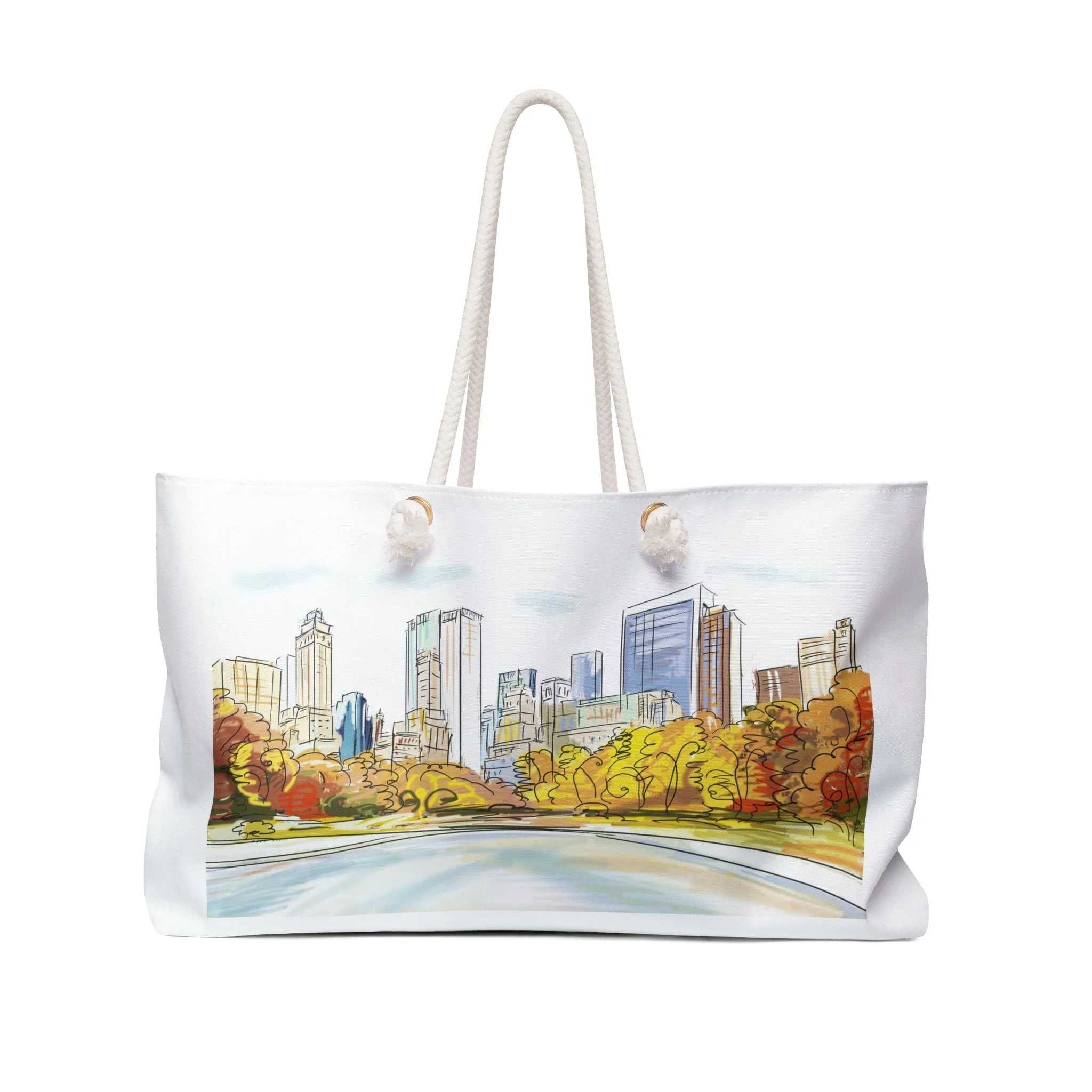 NY Painting Beach Bag
