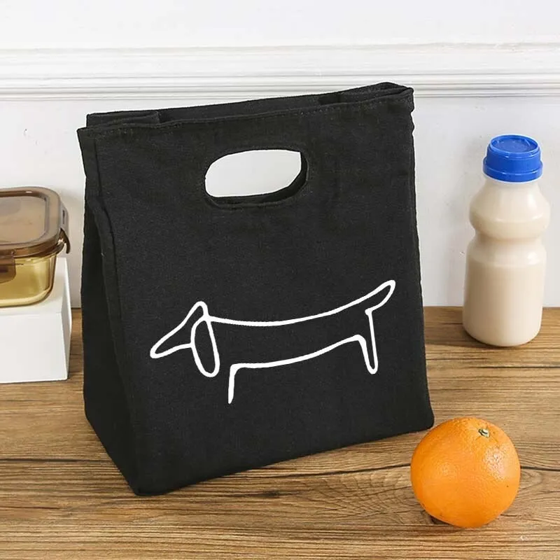 Portable Dog Print Thermal Insulated Food Storage Lunch Bags