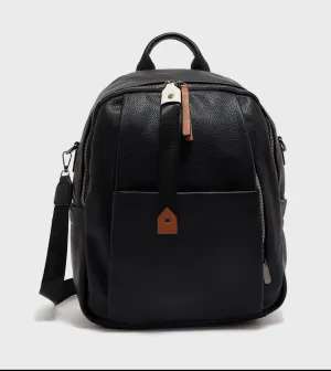 Textured Zipper Backpack