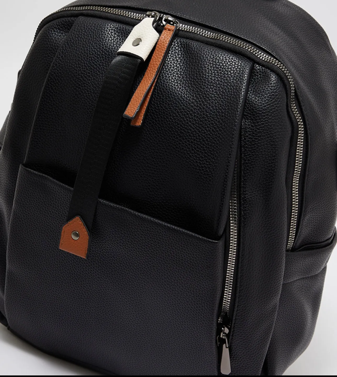 Textured Zipper Backpack